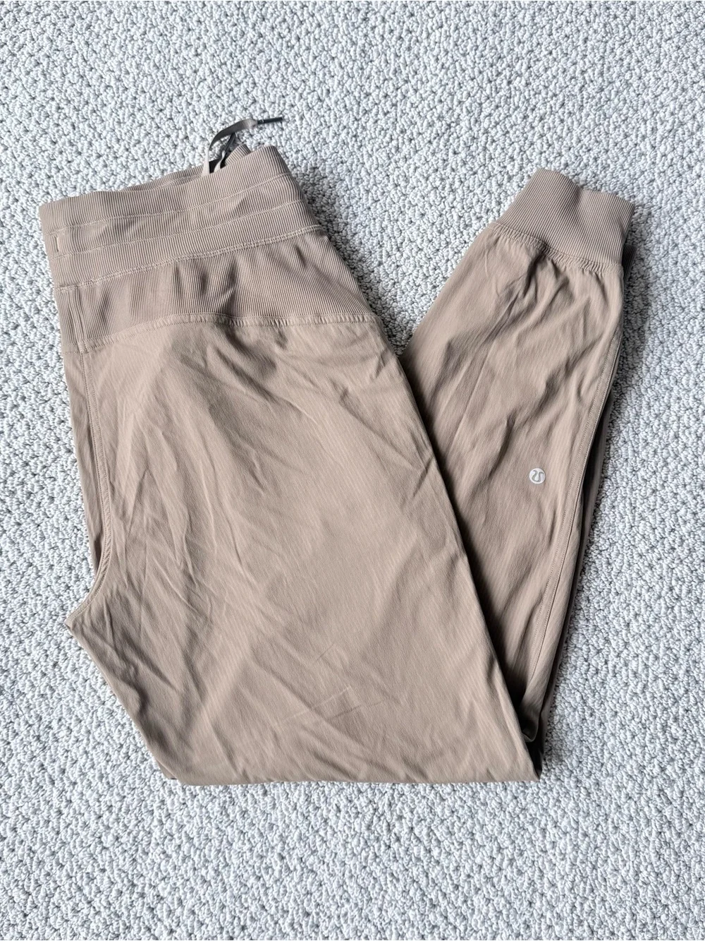 lululemon athletica Mid-Rise Dance Studio Ribbed Joggers in Taupe